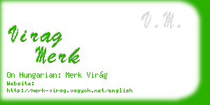 virag merk business card
